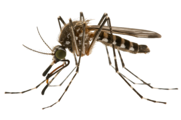 Detailed macro view of a mosquito showcasing its intricate anatomy, highlighting the insect's features and potential for scientific study.
