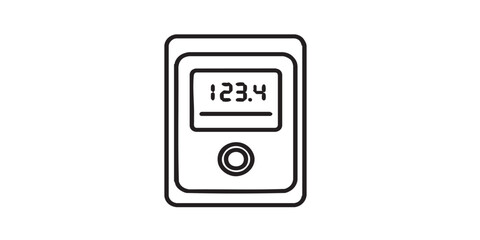 Smart utility meter icon vector