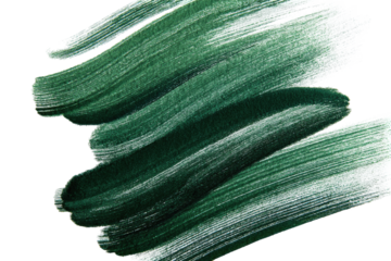 Abstract painted green brushstrokes