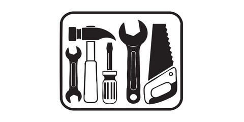 Toy tool set icon vector