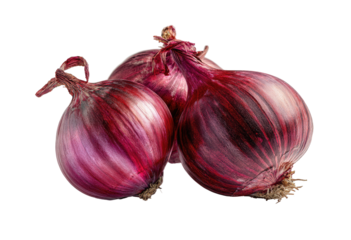 Three vibrant red onions clustered together (1)