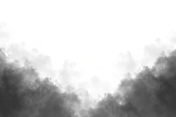Obraz premium A grayscale abstract painting of clouds with a white background and dark gray smoke like formations created with generated ai