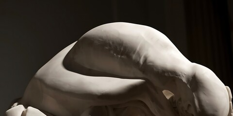 Fototapeta premium Curled White Sculpture in Soft Light