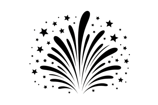 Dynamic fireworks display bursting with radiant stars, perfect for celebrating special events, holidays, and creating festive atmospheres - Powered by Adobe