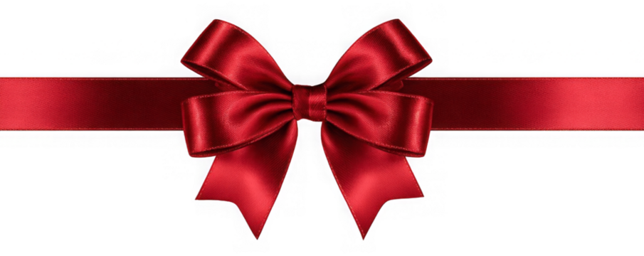 Red Ribbon Bow Realistic shiny satin with shadow horizontal ribbon for decorate your wedding invitation card ,greeting card or gift boxes vector EPS10 isolated on white background.
 - Powered by Adobe