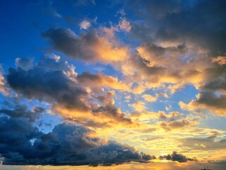 sunset in the sky