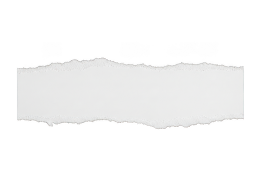 Torn piece of paper isolated on transparent background