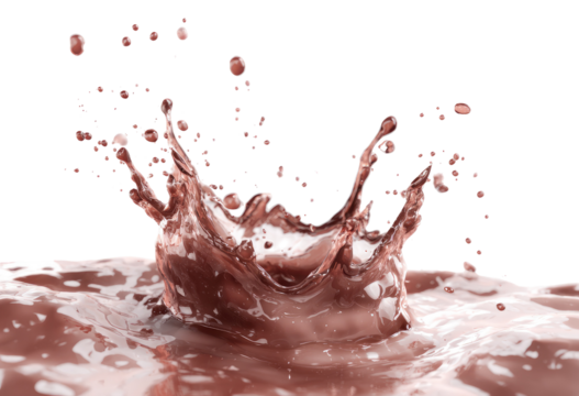 A rich, reddish-brown liquid splash
