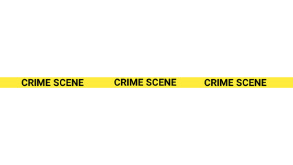Crime Scene Tape isolated on a transparent background. PNG file