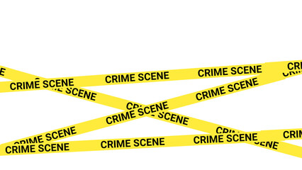 Crime Scene Tape isolated on a transparent background. PNG file