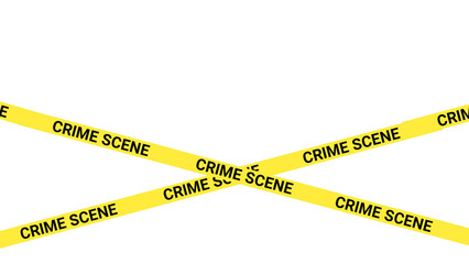 Crime Scene Tape isolated on a transparent background. PNG file