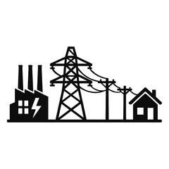 industrial factory building icon vector illustration