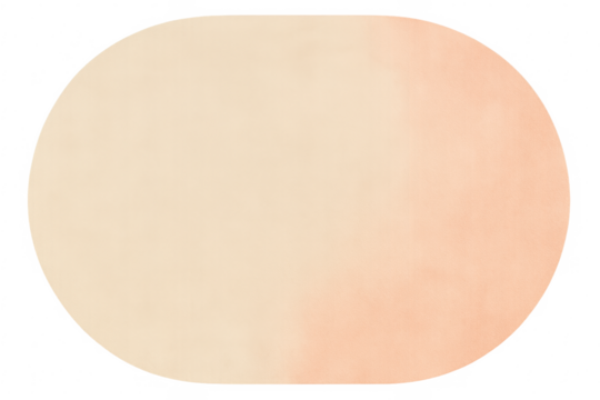 Beige watercolor oval frame with transparent background