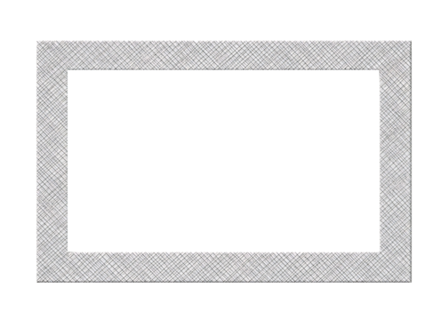 Ornate decorative border frame with empty inner area isolated on transparent background