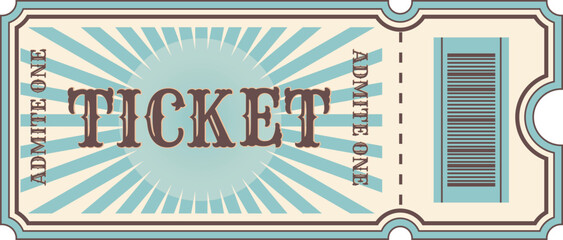 Download a ticket layout. Printable template. Movie ticket, party ticket, cinema ticket. Retro ticket.