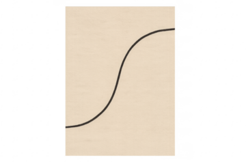 Beige background with abstract black s-curve line