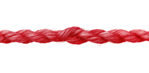 Red braided cord or rope