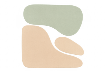 Abstract organic shapes minimal design sage green beige