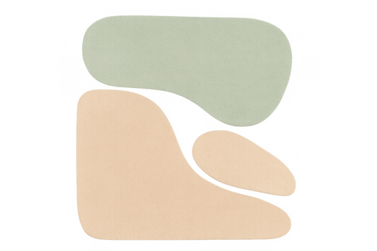 Abstract organic shapes minimal design sage green beige