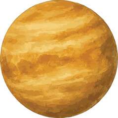 Watercolor vector illustration of a planet venus © Mantella