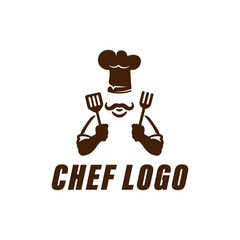 Chef Logo Design Template Inspiration  Vector Illustration.