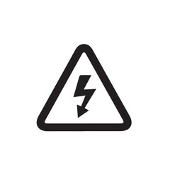 High voltage warning sign icon, triangular shape with a lightning bolt symbol, a potent visual alert indicating electrical danger in hazardous energy zones