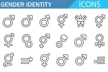 LGBTQ Pride and Gender Equality Minimal Vector Icons