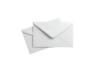 Blank Envelopes: Correspondence & Message Delivery on white background