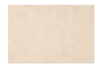 Blank aged parchment paper vintage texture on transparent background