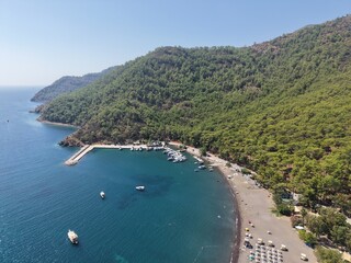 Naklejka premium Aerial view of beautiful landscape