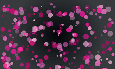 Abstract background with pink and purple circles on dark gradient surface