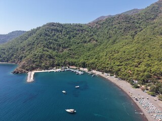 Fototapeta premium Aerial view of beautiful landscape