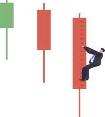Stock trading and investment vector illustration &mdash; financial market analysis and business growth concept