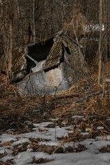 dilapidated building