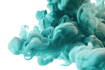 Teal ink swirling in abstract patterns