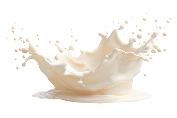 Creamy milk splash, isolated on black