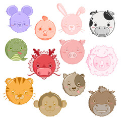 Twelve Cute Zodiac Characters