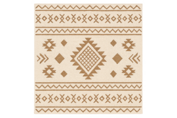 Tribal southwestern beige rug with geometric pattern