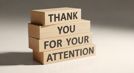 Thank You For Your Attention Wooden Blocks Copy Space