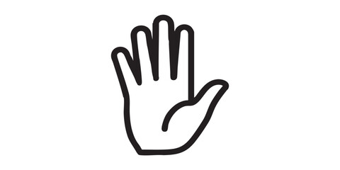 Obraz premium stop hand gesture icon vector