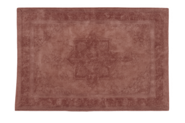 Vintage distressed rug with traditional oriental pattern and transparent background