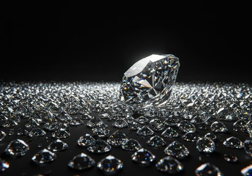 A luxurious and opulent background texture formed by thousands of brilliant cut crystal diamonds creating intense sparkle and shine, gemstone, light, macro