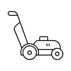 Lawn Mower Line Art Vector Design