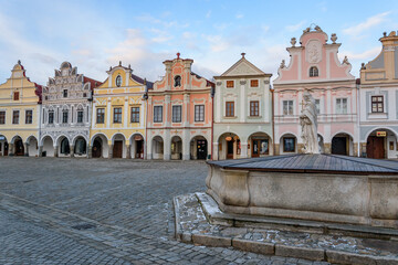 Obraz premium Historic Town Square in Telč, Czech Republic
