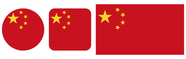 Signs, Icon flag of China on a transparent background. Vector graphics