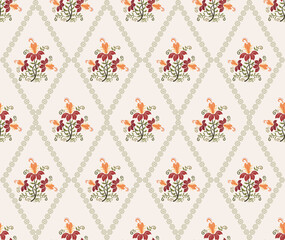 Vector Hand drawn colourful geometric flowers Motifs African boho paisley, seamless patterns with floral for fabric Ethnic Indian Pattern, textiles, clothing, wrapping paper, backdrop, banner.
