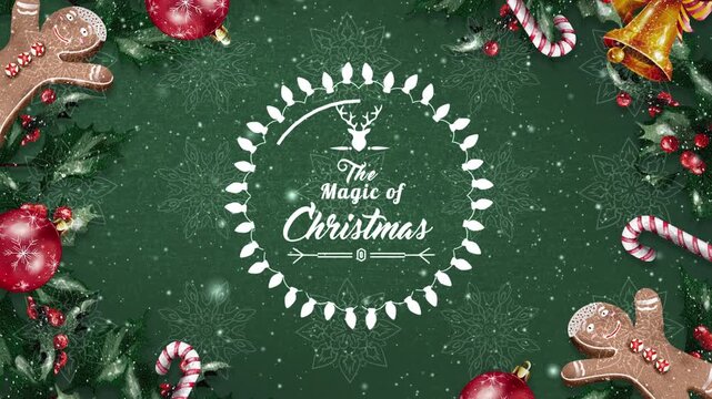 Magical Christmas Wishes Animation with Festive Frame.