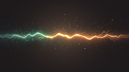Flowing colorful lightning bolts vertical vector