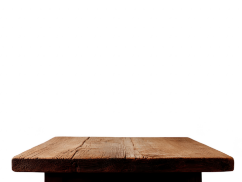 Wooden table rustic empty isolated brown plank textured horizontal natural background simple clean aged surface vintage old timber foreground blank rough woodgrain sturdy classic farmhouse