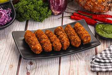 Indian minced meat kebab kofta